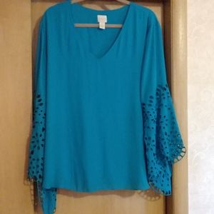 Chico's blouse in beautiful turquoise